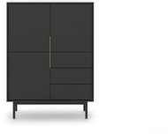 High chest of drawers Viva, VI04 3D3S, black, package 1/2 - Chest of Drawers