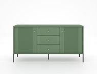 Iseo IS03, chest of drawers, smoked green, black legs, package 2/2 - Chest of Drawers