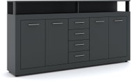 Chest of drawers Luna XXL, anthracite, 1/3 - Chest of Drawers