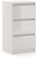 Nightstand cashmere matt with glossy cashmere fronts 3S 40 - Night Stand
