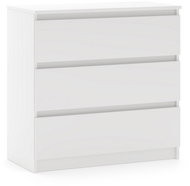 Chest of drawers Simple white matt 3S 80 - Chest of Drawers