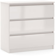 Chest of drawers Simple decor cashmere matt/cashmere glossy 3S 80 - Chest of Drawers