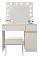 Bella dressing table with lighting, matt cashmere/matt cashmere - package 1/2 - Dressing Table
