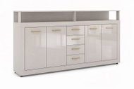 Chest of drawers Luna De Luxe XXL cashmere/cashmere glossy, golden handles - package 2/3 - Chest of Drawers