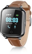 WowME Senior Watch čierne kožené - Smart hodinky