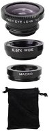 External phone lenses (3 in 1) black - Phone Camera Lens