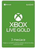 Xbox Live 3 Month Gold Membership Card – Digital - Dobíjacia karta